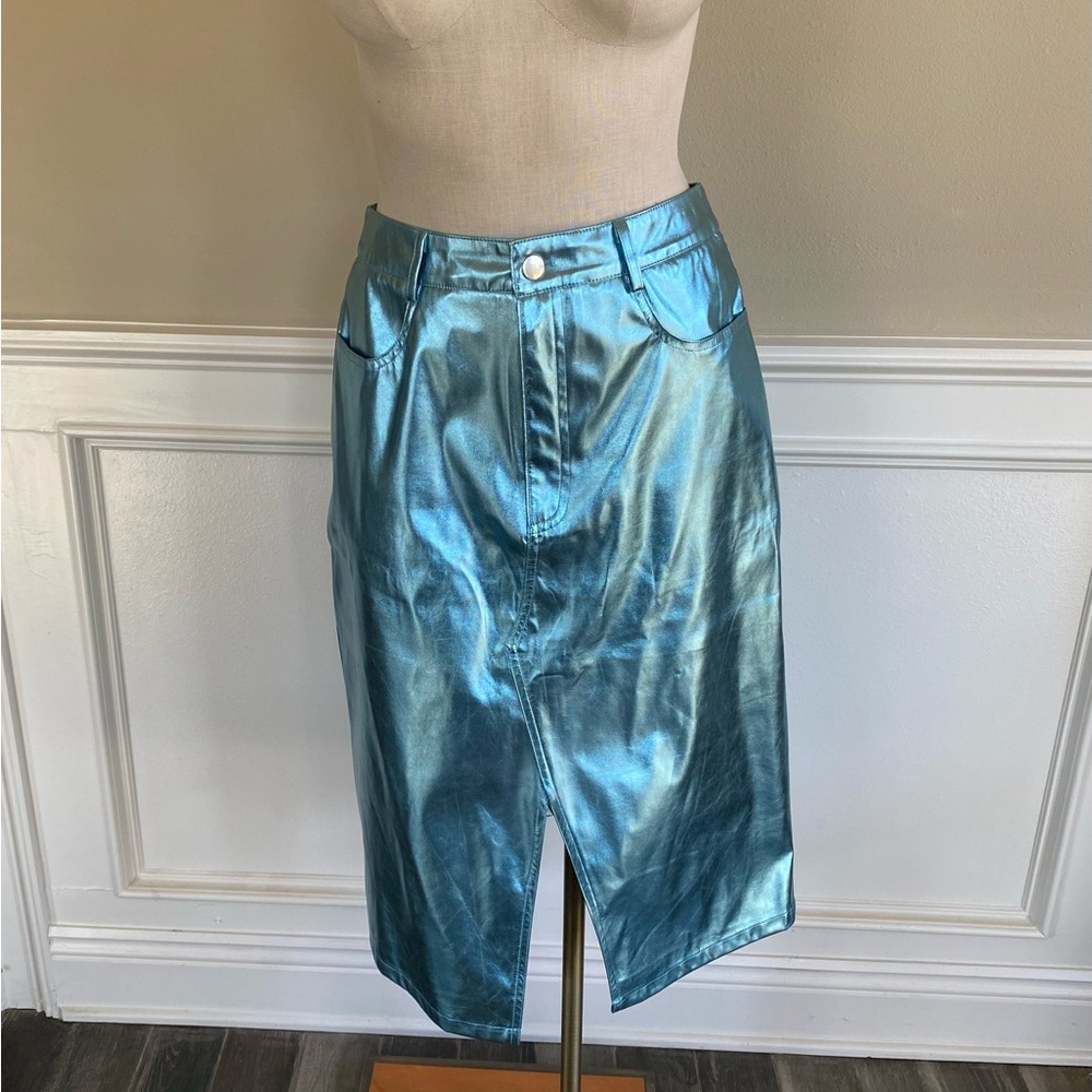 Lupe metallic light blue skirt - Picture 4 of 7